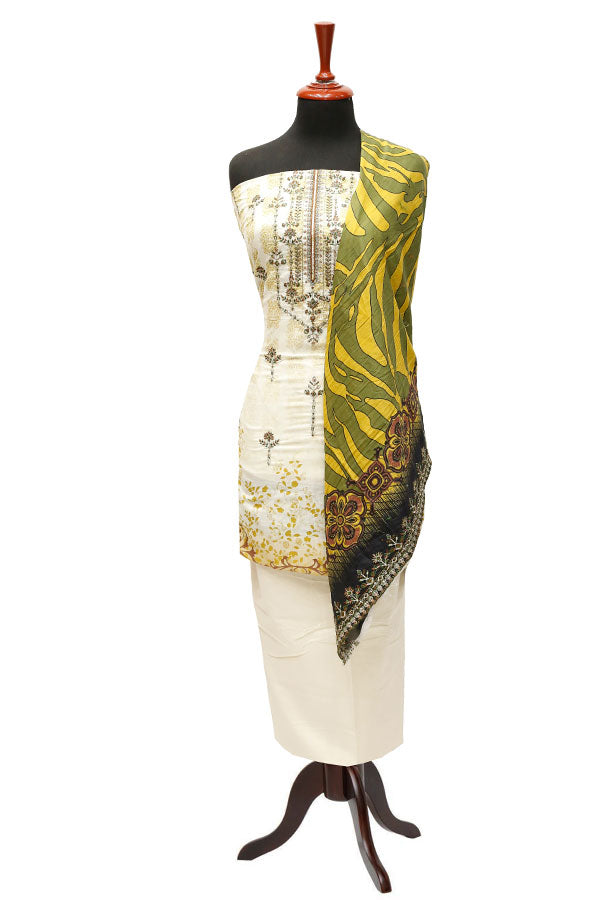Noor E/Lawn Sitara L/Dupatta`23 D#68 (Off White)