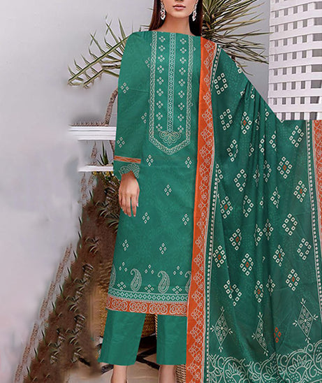 Noor Jahan Lakhany Lawn'24 Vol-1 (Green)