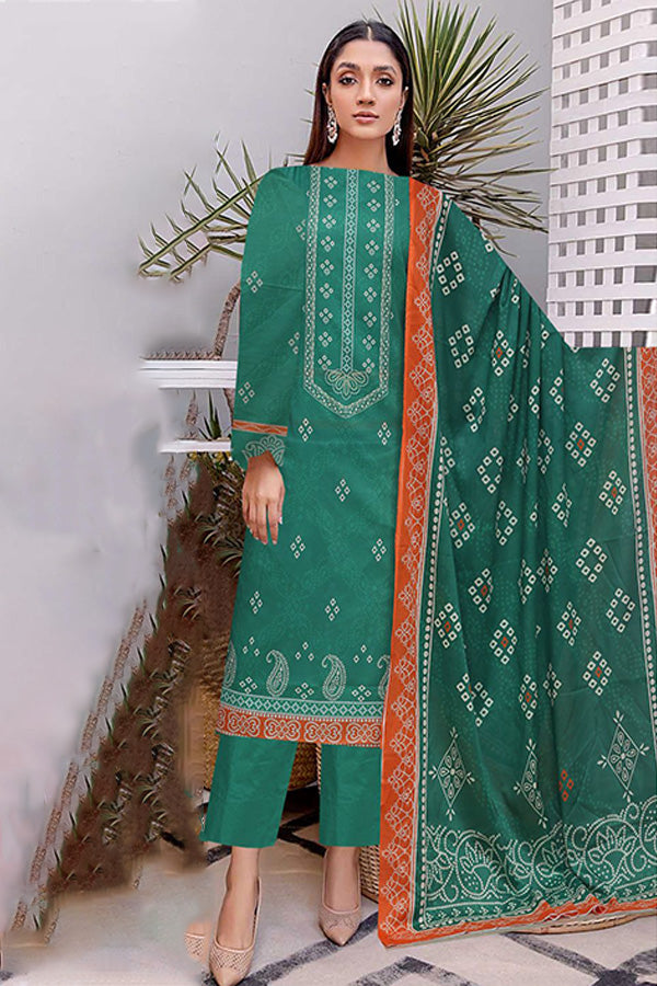 Noor Jahan Lakhany Lawn'24 Vol-1 (Green)