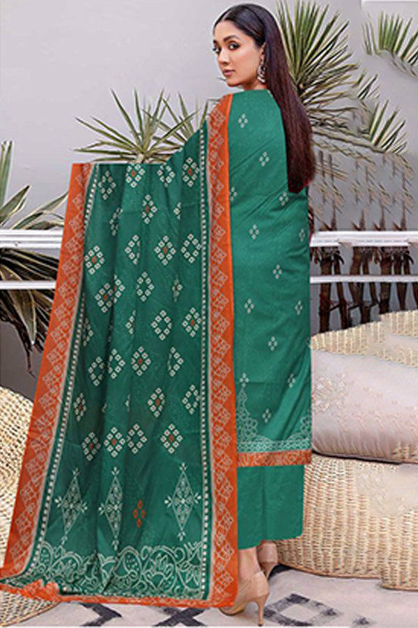 Noor Jahan Lakhany Lawn'24 Vol-1 (Green)