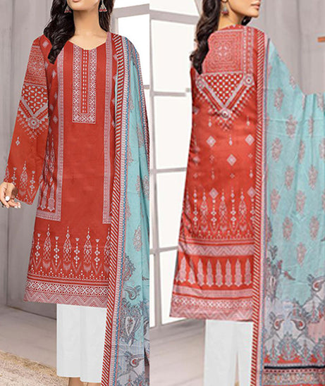 Noor Jahan Lakhany Lawn'24 Vol-1 (Peach)