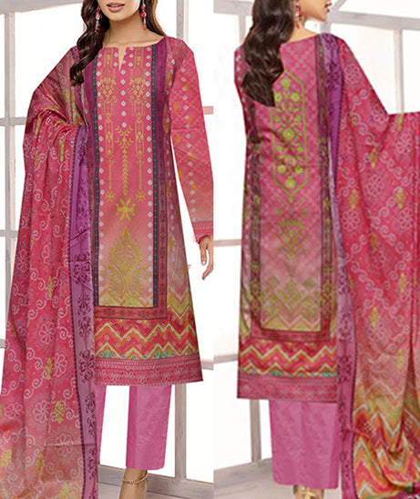Noor Jahan Lakhany Lawn'24 Vol-1 (Pink)
