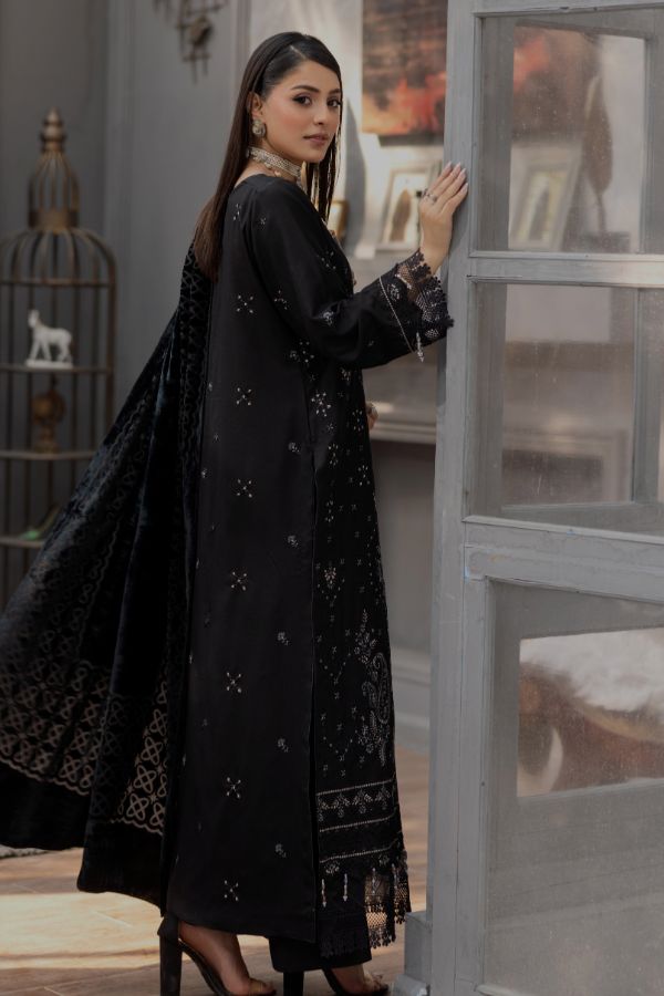 Noor Jahan Monal Velvet Shawl`25 D#6