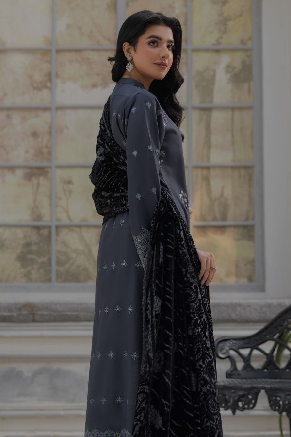 Noor Jahan Monal Velvet Shawl`25 D#7