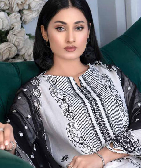 Noor Jahan Mushq Lawn`24 (M White)