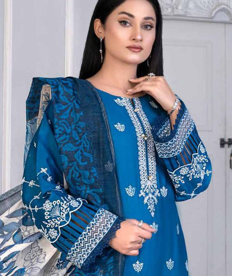 Noor Jahan Mushq Lawn`24 (Blue)
