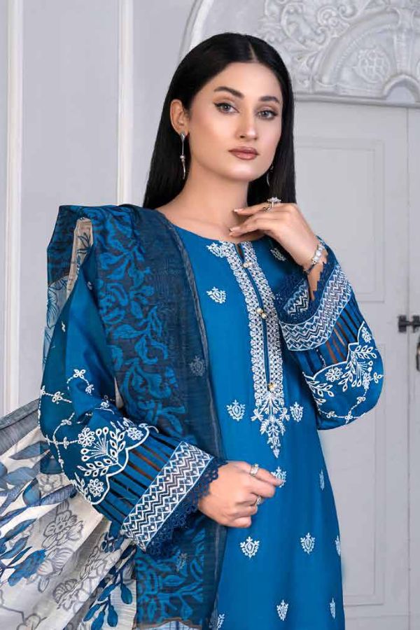 Noor Jahan Mushq Lawn`24 (Blue)