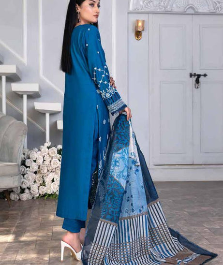 Noor Jahan Mushq Lawn`24 (Blue)