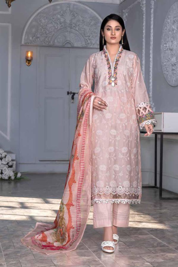 Noor Jahan Mushq Lawn`24 (Peach)