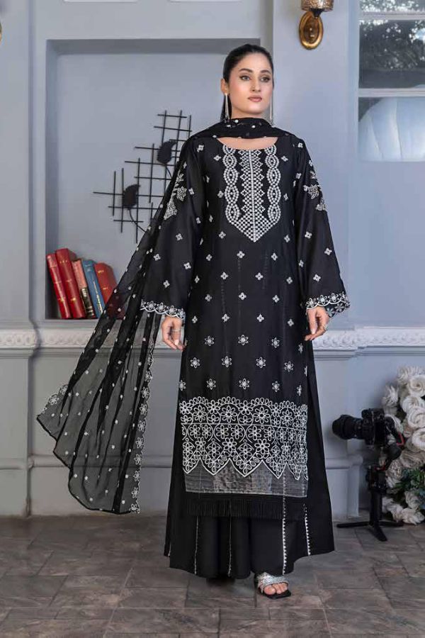 Noor Jahan Mushq Lawn`24 (Jet Black)