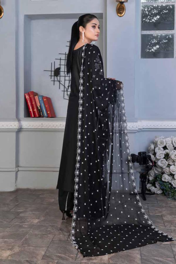 Noor Jahan Mushq Lawn`24 (Jet Black)