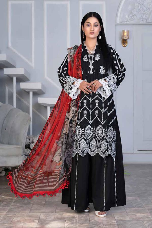 Noor Jahan Mushq Lawn`24 (Black)