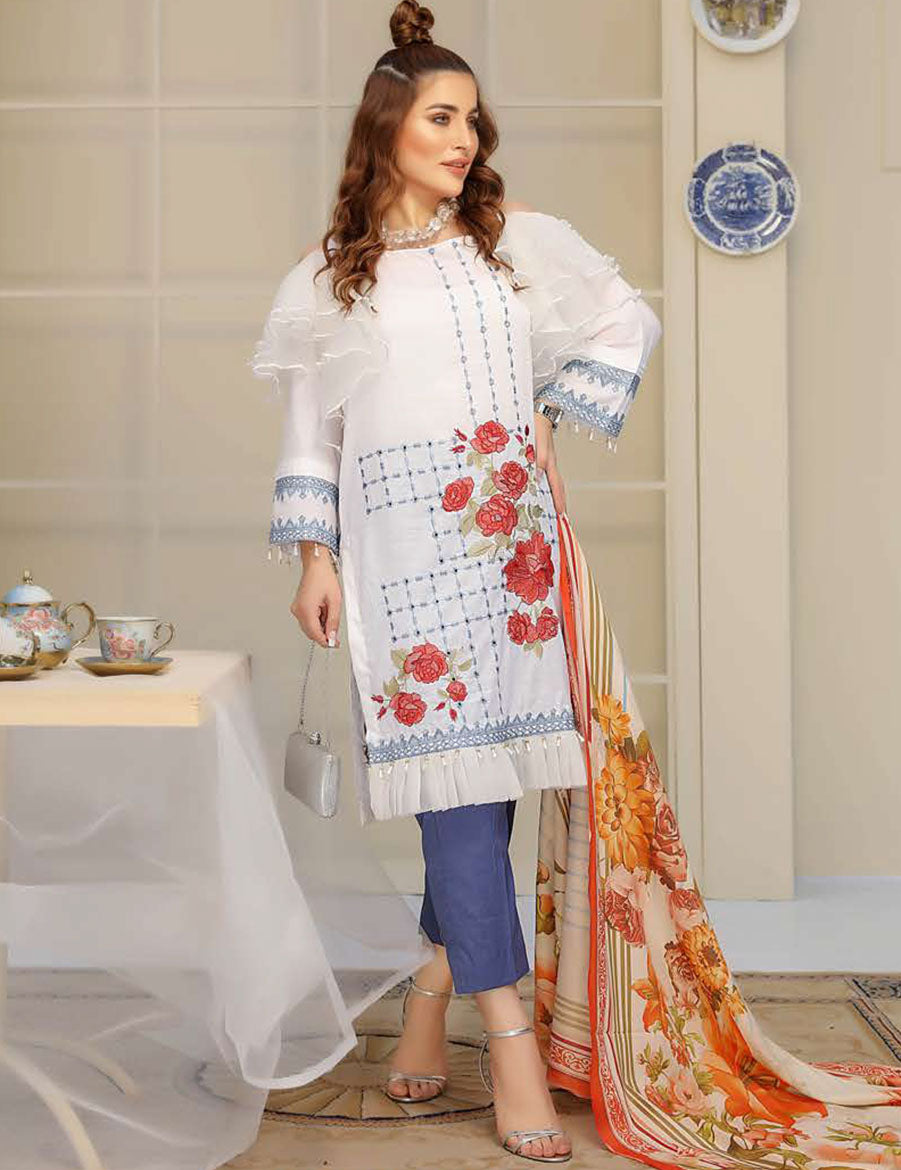 Nouratan Chikankari M/Lawn`21 D#09