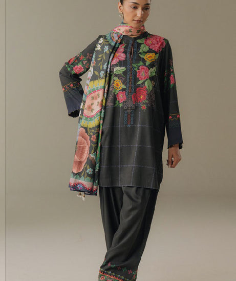 Coco By Zara Shahjahan Prints V-5`25 (D#5A)
