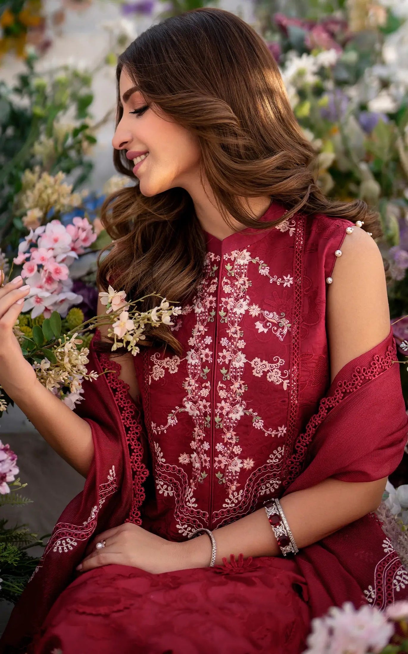 Asifa & Nabeel Azalia Luxury Lawn'25 Opium (AZL25-02)