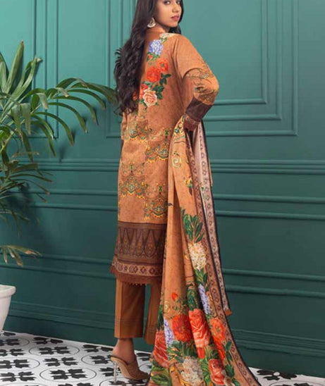 Orchid Digital Print Lawn'22 D Brown