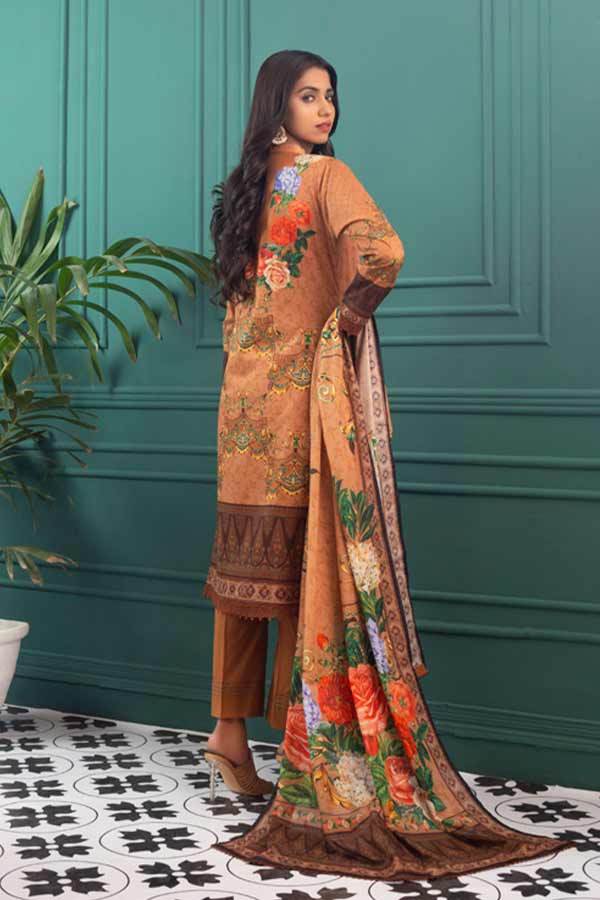Orchid Digital Print Lawn'22 D Brown