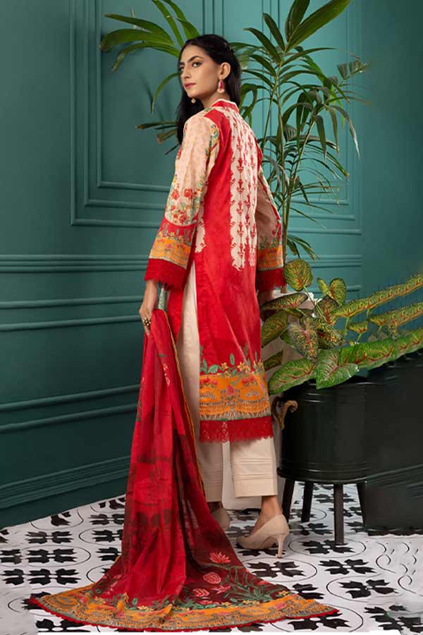 Orchid Digital Print Lawn'22 Peach
