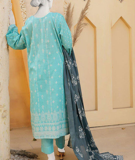 Oriens Digital Print Lawn`25 D#802 (Ferozi)