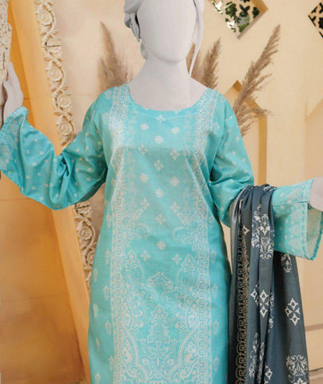 Oriens Digital Print Lawn`25 D#802 (Ferozi)