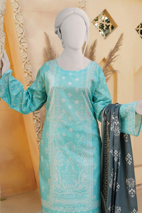 Oriens Digital Print Lawn`25 D#802 (Ferozi)