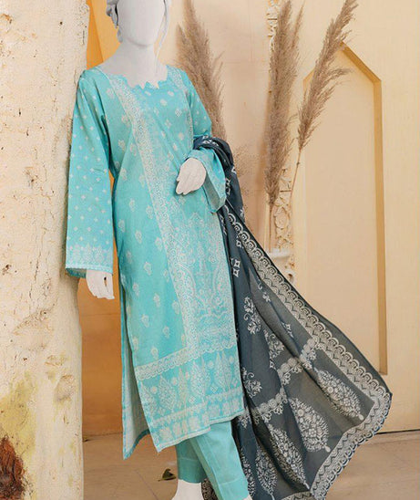 Oriens Digital Print Lawn`25 D#802 (Ferozi)