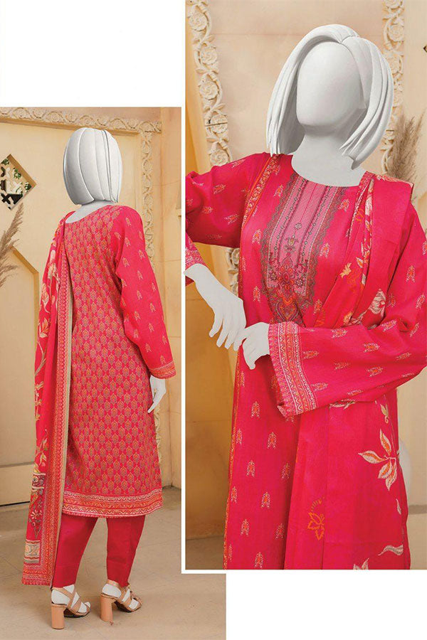 Oriens Digital Print Lawn`25 D#804 (SH Pink)