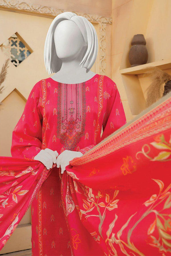 Oriens Digital Print Lawn`25 D#804 (SH Pink)