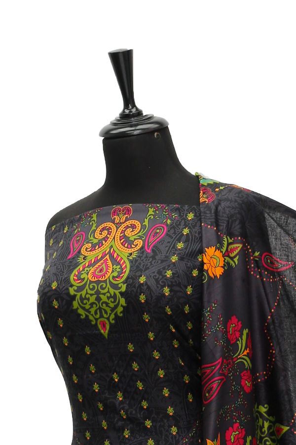 Oriens Print Lawn`21 D#901 (Black)
