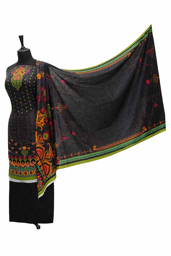 Oriens Print Lawn`21 D#901 (Black)