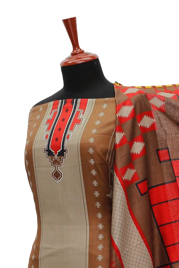 Oriens Print Lawn`21 D#902 (Brown)