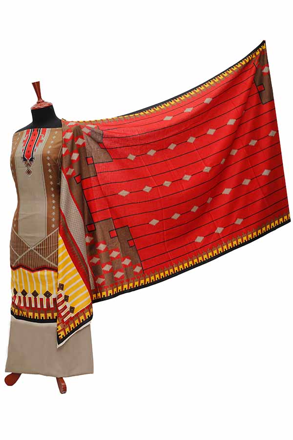Oriens Print Lawn`21 D#902 (Brown)