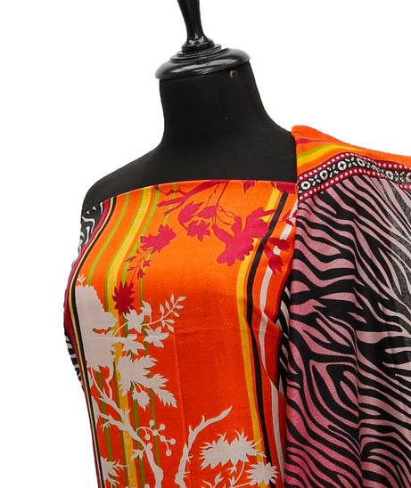 Oriens Print Lawn`21 D#903 (Orange)