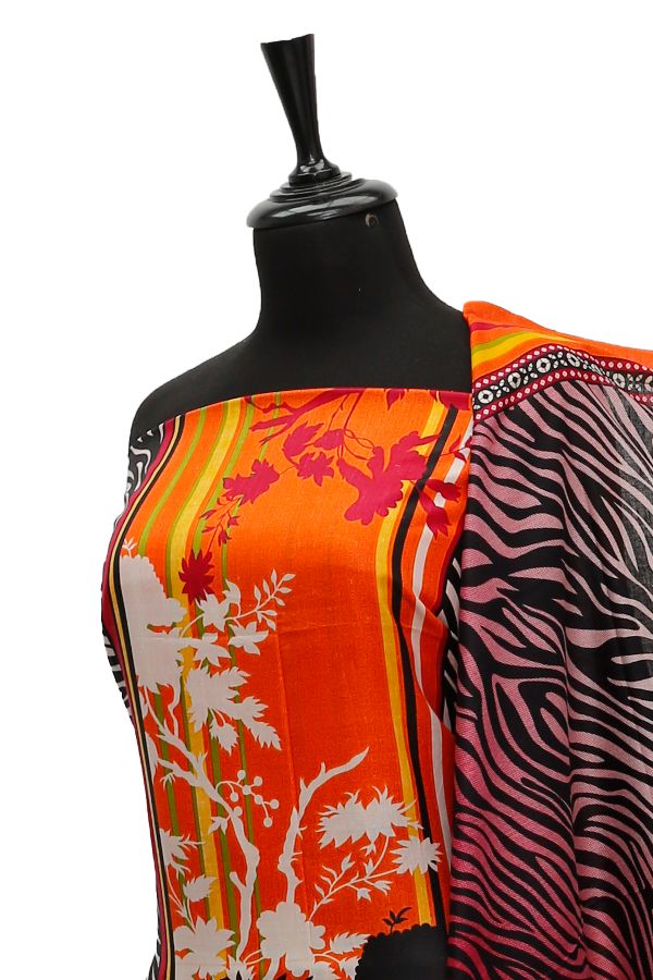 Oriens Print Lawn`21 D#903 (Orange)