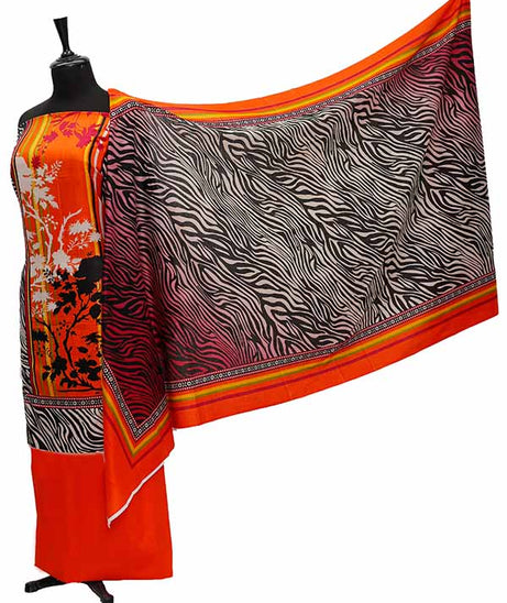 Oriens Print Lawn`21 D#903 (Orange)