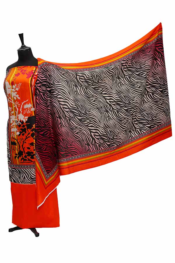 Oriens Print Lawn`21 D#903 (Orange)