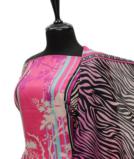 Oriens Print Lawn`21 D#903 (Pink)