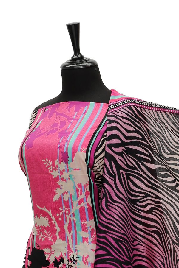 Oriens Print Lawn`21 D#903 (Pink)