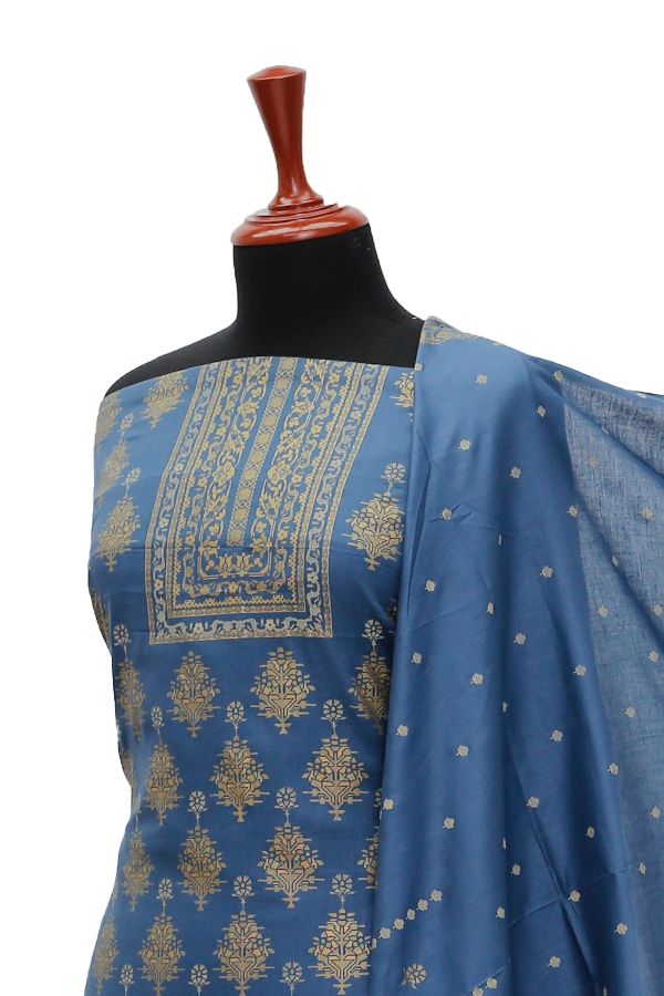 Oriens Print Lawn`21 D#905 (Blue Grey)
