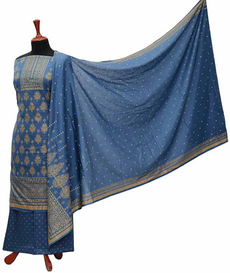 Oriens Print Lawn`21 D#905 (Blue Grey)