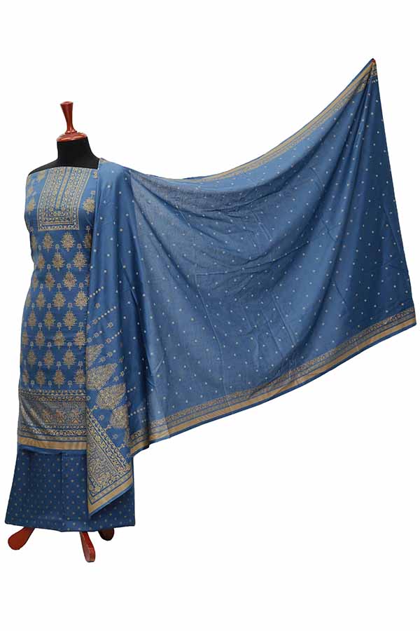 Oriens Print Lawn`21 D#905 (Blue Grey)