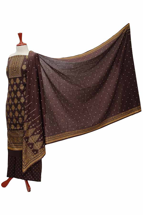 Oriens Print Lawn`21 D#905 (Chocolate)