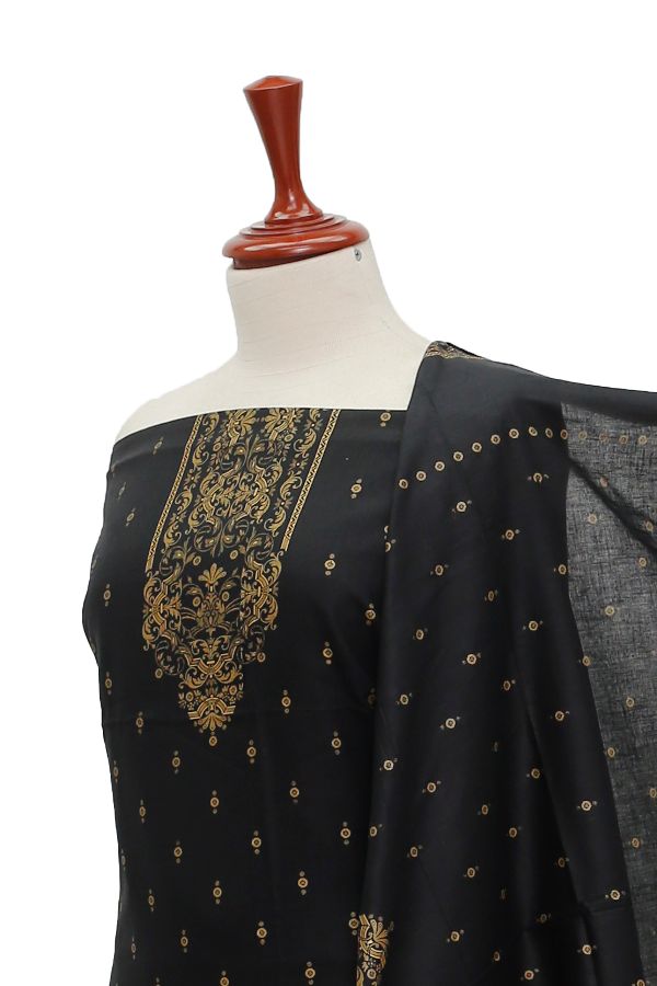 Oriens Print Lawn`21 D#906 (Black)