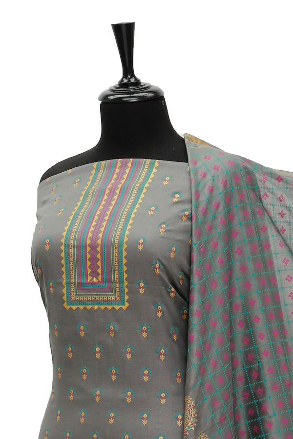Oriens Print Lawn`21 D#908 (Grey)