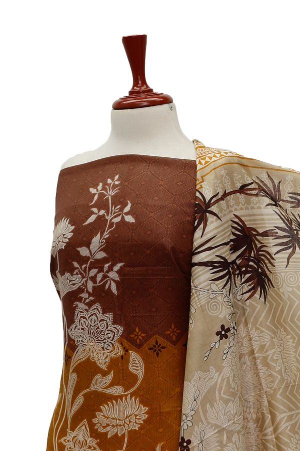 Oriens Print Lawn`21 D#910 (Ch Brown)