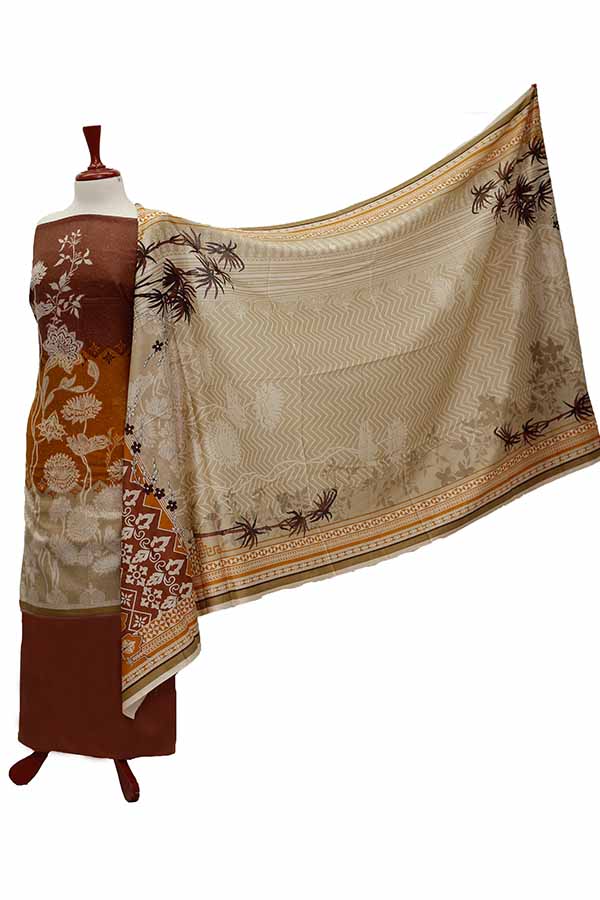 Oriens Print Lawn`21 D#910 (Ch Brown)