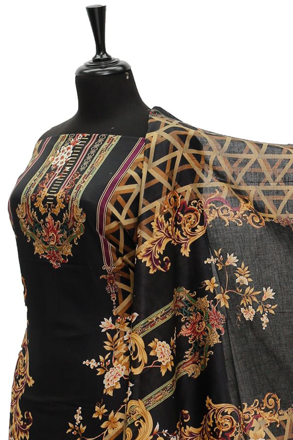 Oriens Print Lawn`21 D#911 (Brown)