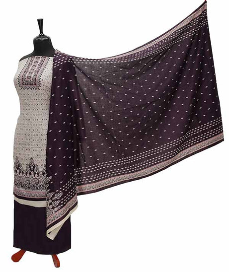Oriens Print Lawn`21 D#913 (Purple)