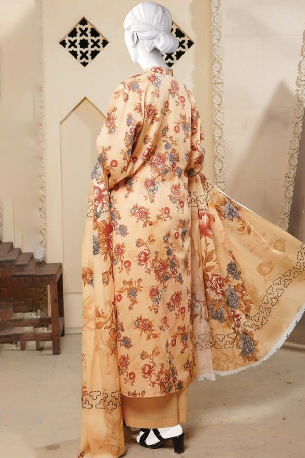 Oriens Print Lawn'25 D#5085 (Mango)