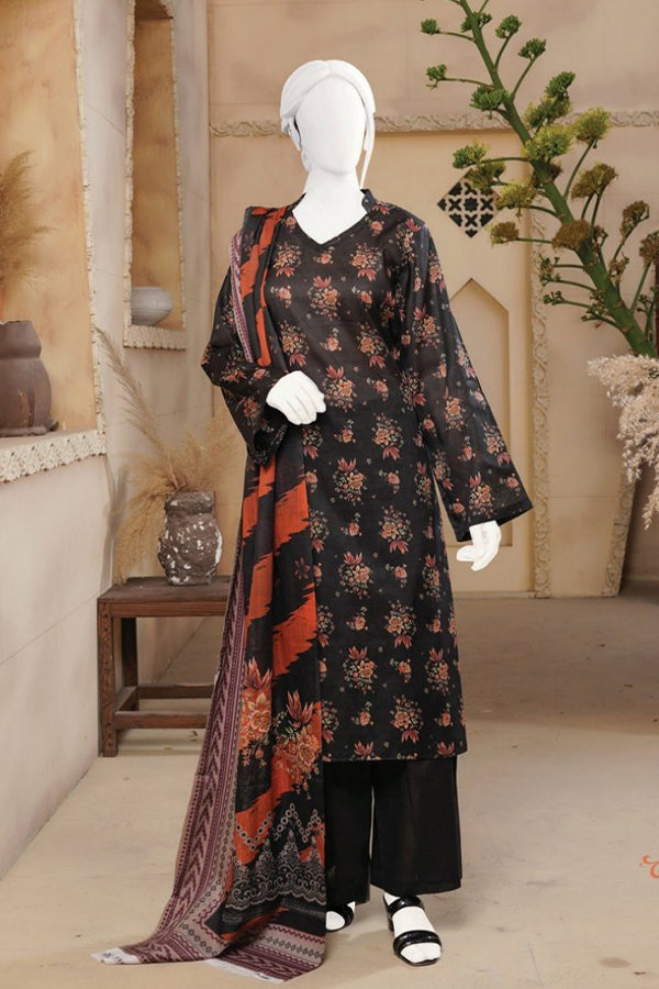 Oriens Print Lawn'25 D#5550(Black)